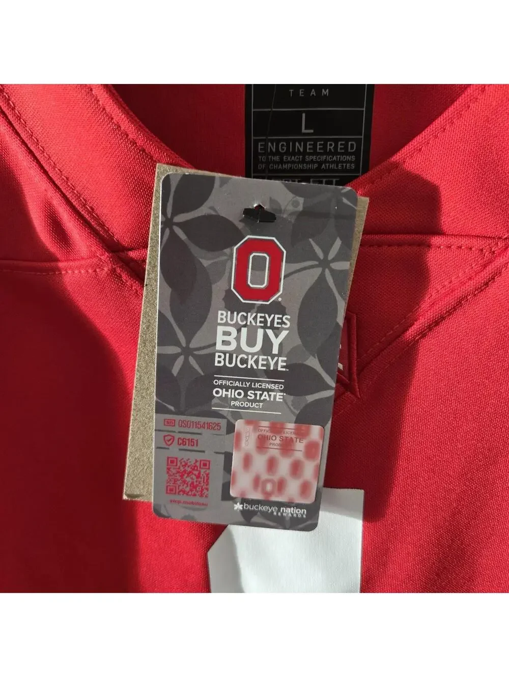 Nike Ohio State Buckeyes #1 Red Youth Large Football Jersey NWT